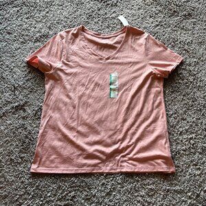 Pink Time and Tru V-Neck T-Shirt